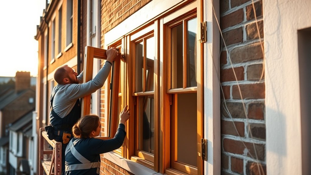 Wooden Window Installation Norbury
