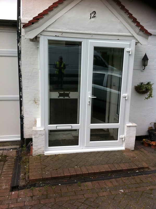 uPVC French doors fitted as front entrance in Norbury