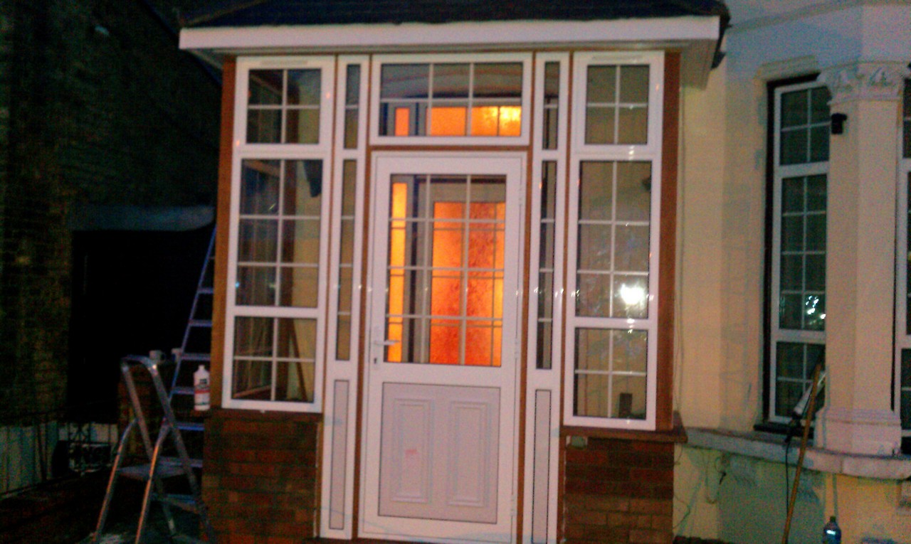 uPVC porch with Georgian bar glazing installed in Norbury